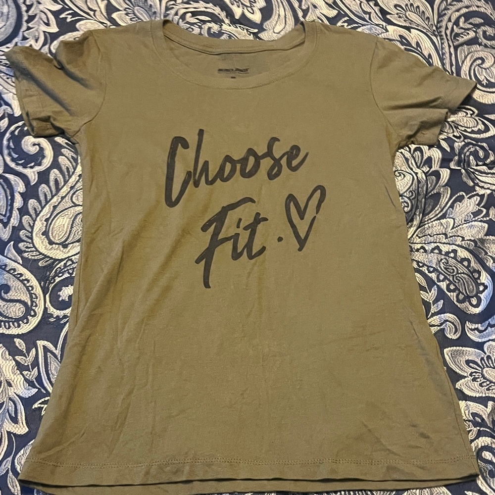 Olive Green Graphic Tee - Short Sleeve